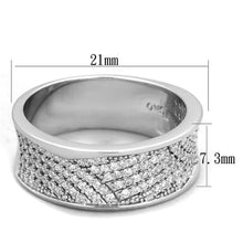 Load image into Gallery viewer, TS376 - Rhodium 925 Sterling Silver Ring with AAA Grade CZ  in Clear