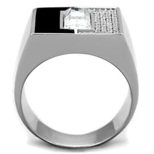 Load image into Gallery viewer, TS388 - Rhodium 925 Sterling Silver Ring with Top Grade Crystal  in Clear