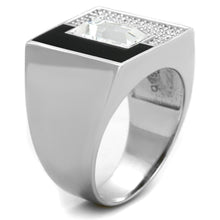 Load image into Gallery viewer, TS388 - Rhodium 925 Sterling Silver Ring with Top Grade Crystal  in Clear