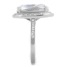 Load image into Gallery viewer, TS391 - Rhodium 925 Sterling Silver Ring with AAA Grade CZ  in Clear