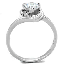 Load image into Gallery viewer, TS398 - Rhodium 925 Sterling Silver Ring with AAA Grade CZ  in Clear