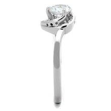 Load image into Gallery viewer, TS398 - Rhodium 925 Sterling Silver Ring with AAA Grade CZ  in Clear