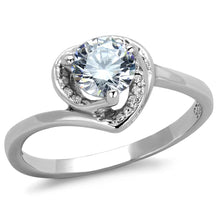 Load image into Gallery viewer, TS398 - Rhodium 925 Sterling Silver Ring with AAA Grade CZ  in Clear