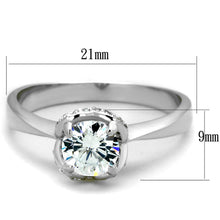 Load image into Gallery viewer, TS399 - Rhodium 925 Sterling Silver Ring with AAA Grade CZ  in Clear