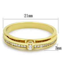 Load image into Gallery viewer, TS403 - Gold 925 Sterling Silver Ring with AAA Grade CZ  in Clear