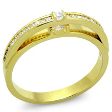 Load image into Gallery viewer, TS403 - Gold 925 Sterling Silver Ring with AAA Grade CZ  in Clear