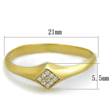 Load image into Gallery viewer, TS406 - Gold 925 Sterling Silver Ring with AAA Grade CZ  in Clear