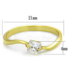 Load image into Gallery viewer, TS407 - Gold 925 Sterling Silver Ring with AAA Grade CZ  in Clear