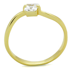 Load image into Gallery viewer, TS407 - Gold 925 Sterling Silver Ring with AAA Grade CZ  in Clear