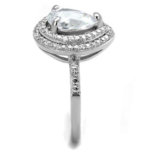 Load image into Gallery viewer, TS414 - Rhodium 925 Sterling Silver Ring with AAA Grade CZ  in Clear