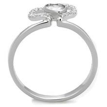 Load image into Gallery viewer, TS422 - Rhodium 925 Sterling Silver Ring with AAA Grade CZ  in Clear