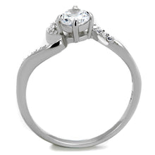 Load image into Gallery viewer, TS423 - Rhodium 925 Sterling Silver Ring with AAA Grade CZ  in Clear