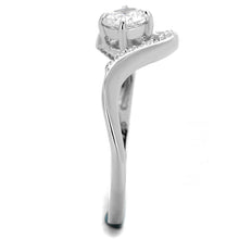 Load image into Gallery viewer, TS423 - Rhodium 925 Sterling Silver Ring with AAA Grade CZ  in Clear