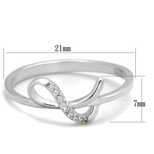 Load image into Gallery viewer, TS426 - Rhodium 925 Sterling Silver Ring with AAA Grade CZ  in Clear