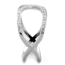 Load image into Gallery viewer, TS427 - Rhodium 925 Sterling Silver Ring with AAA Grade CZ  in Clear