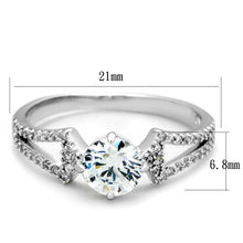 Load image into Gallery viewer, TS430 - Rhodium 925 Sterling Silver Ring with AAA Grade CZ  in Clear