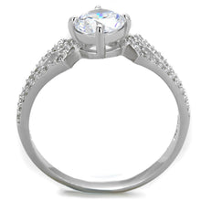 Load image into Gallery viewer, TS430 - Rhodium 925 Sterling Silver Ring with AAA Grade CZ  in Clear