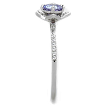 Load image into Gallery viewer, TS432 - Rhodium 925 Sterling Silver Ring with AAA Grade CZ  in Light Amethyst