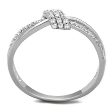 Load image into Gallery viewer, TS435 - Rhodium 925 Sterling Silver Ring with AAA Grade CZ  in Clear