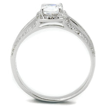 Load image into Gallery viewer, TS454 - Rhodium 925 Sterling Silver Ring with AAA Grade CZ  in Clear