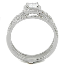 Load image into Gallery viewer, TS455 - Rhodium 925 Sterling Silver Ring with AAA Grade CZ  in Clear