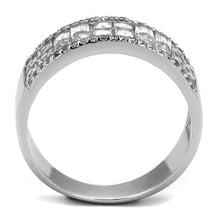 Load image into Gallery viewer, TS460 - Rhodium 925 Sterling Silver Ring with AAA Grade CZ  in Clear