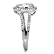 Load image into Gallery viewer, TS465 - Rhodium 925 Sterling Silver Ring with AAA Grade CZ  in Clear