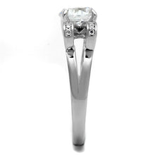 Load image into Gallery viewer, TS470 - Rhodium 925 Sterling Silver Ring with AAA Grade CZ  in Clear