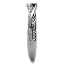 Load image into Gallery viewer, TS471 - Rhodium 925 Sterling Silver Ring with AAA Grade CZ  in Clear