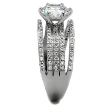 Load image into Gallery viewer, TS473 - Rhodium 925 Sterling Silver Ring with AAA Grade CZ  in Clear