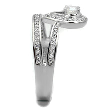 Load image into Gallery viewer, TS476 - Rhodium 925 Sterling Silver Ring with AAA Grade CZ  in Clear