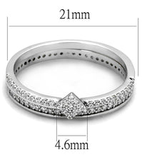 Load image into Gallery viewer, TS498 - Rhodium 925 Sterling Silver Ring with AAA Grade CZ  in Clear