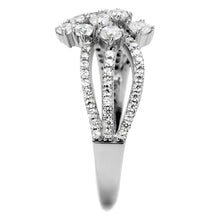 Load image into Gallery viewer, TS528 - Rhodium 925 Sterling Silver Ring with AAA Grade CZ  in Clear