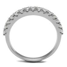 Load image into Gallery viewer, TS534 - Rhodium 925 Sterling Silver Ring with AAA Grade CZ  in Clear