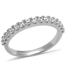 Load image into Gallery viewer, TS534 - Rhodium 925 Sterling Silver Ring with AAA Grade CZ  in Clear