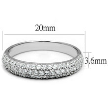 Load image into Gallery viewer, TS535 - Rhodium 925 Sterling Silver Ring with AAA Grade CZ  in Clear