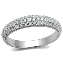 Load image into Gallery viewer, TS535 - Rhodium 925 Sterling Silver Ring with AAA Grade CZ  in Clear