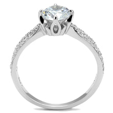 Load image into Gallery viewer, TS537 - Rhodium 925 Sterling Silver Ring with AAA Grade CZ  in Clear