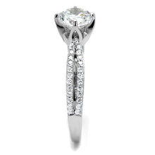 Load image into Gallery viewer, TS537 - Rhodium 925 Sterling Silver Ring with AAA Grade CZ  in Clear