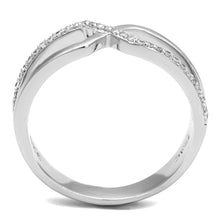 Load image into Gallery viewer, TS540 - Rhodium 925 Sterling Silver Ring with AAA Grade CZ  in Clear