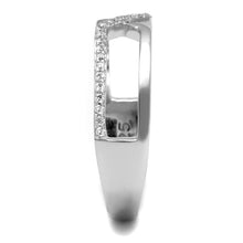 Load image into Gallery viewer, TS540 - Rhodium 925 Sterling Silver Ring with AAA Grade CZ  in Clear