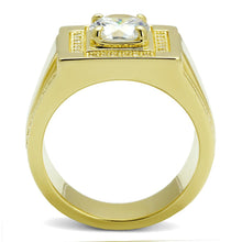 Load image into Gallery viewer, TS552 - Gold 925 Sterling Silver Ring with AAA Grade CZ  in Clear