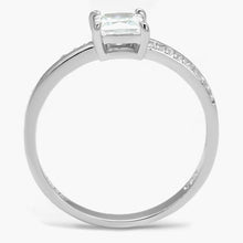 Load image into Gallery viewer, TS558 - Rhodium 925 Sterling Silver Ring with AAA Grade CZ  in Clear