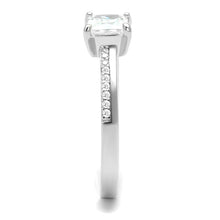 Load image into Gallery viewer, TS558 - Rhodium 925 Sterling Silver Ring with AAA Grade CZ  in Clear