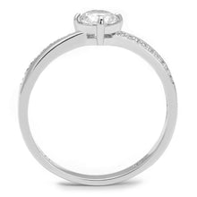 Load image into Gallery viewer, TS560 - Rhodium 925 Sterling Silver Ring with AAA Grade CZ  in Clear