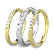 Load image into Gallery viewer, TS568 - Gold+Rhodium 925 Sterling Silver Ring with AAA Grade CZ  in Clear