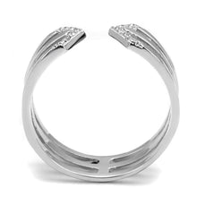 Load image into Gallery viewer, TS574 - Rhodium 925 Sterling Silver Ring with AAA Grade CZ  in Clear