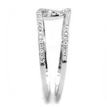 Load image into Gallery viewer, TS575 - Rhodium 925 Sterling Silver Ring with AAA Grade CZ  in Clear