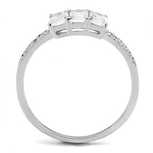 Load image into Gallery viewer, TS579 - Rhodium 925 Sterling Silver Ring with AAA Grade CZ  in Clear