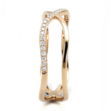 Load image into Gallery viewer, TS589 - Rose Gold 925 Sterling Silver Ring with AAA Grade CZ  in Clear